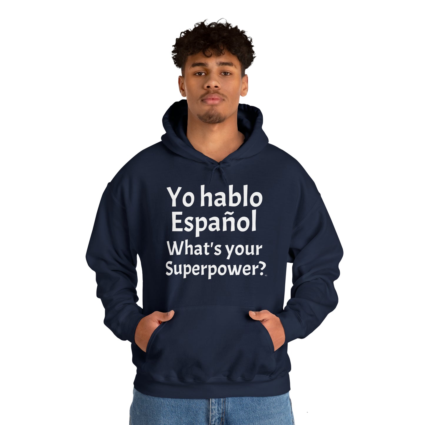 Yo hablo Español, ¿Cuál es tu superpoder? - Sudadera con capucha de mezcla pesada