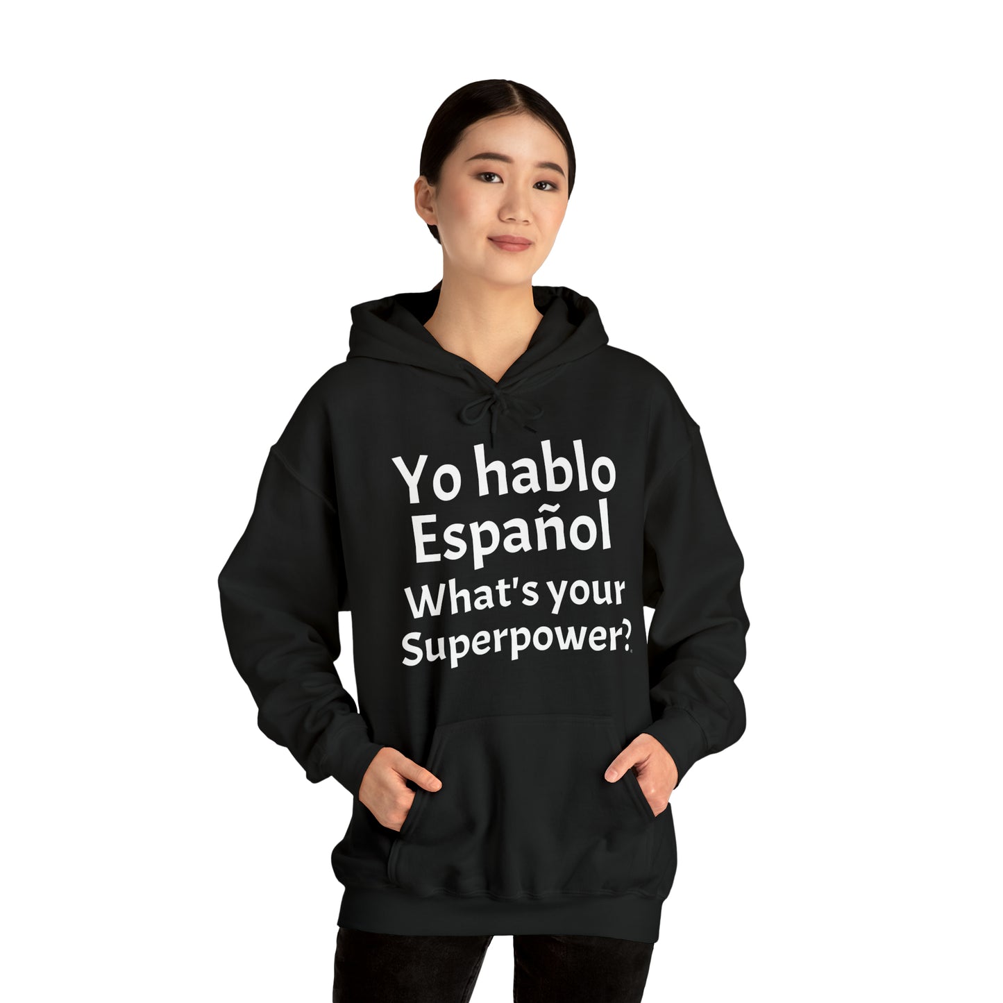 Yo hablo Español, What's your Superpower? - Heavy Blend Hoodie