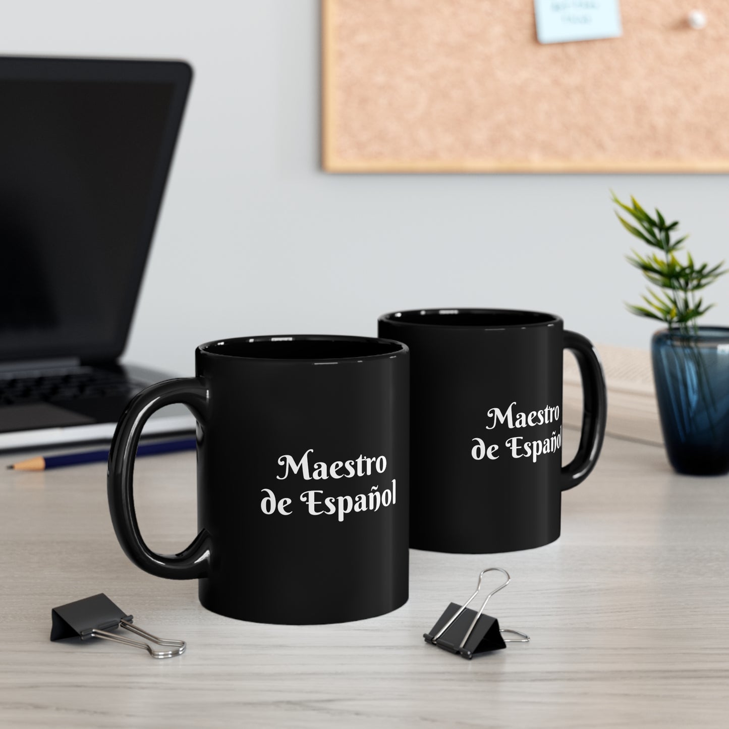 Maestro de Español - Taza Negra de 11oz