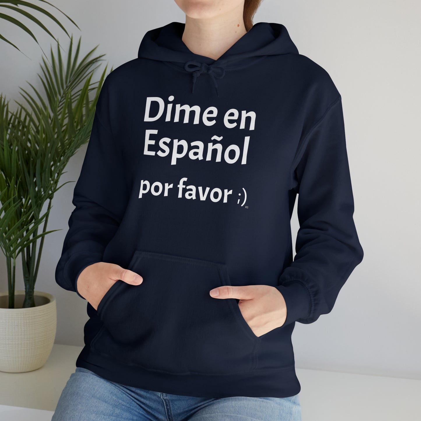 Dime en Español por favor ;) - Sudadera con capucha Heavy Blend