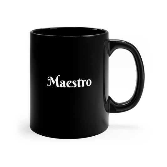 Maestro - Taza negra de 11 oz