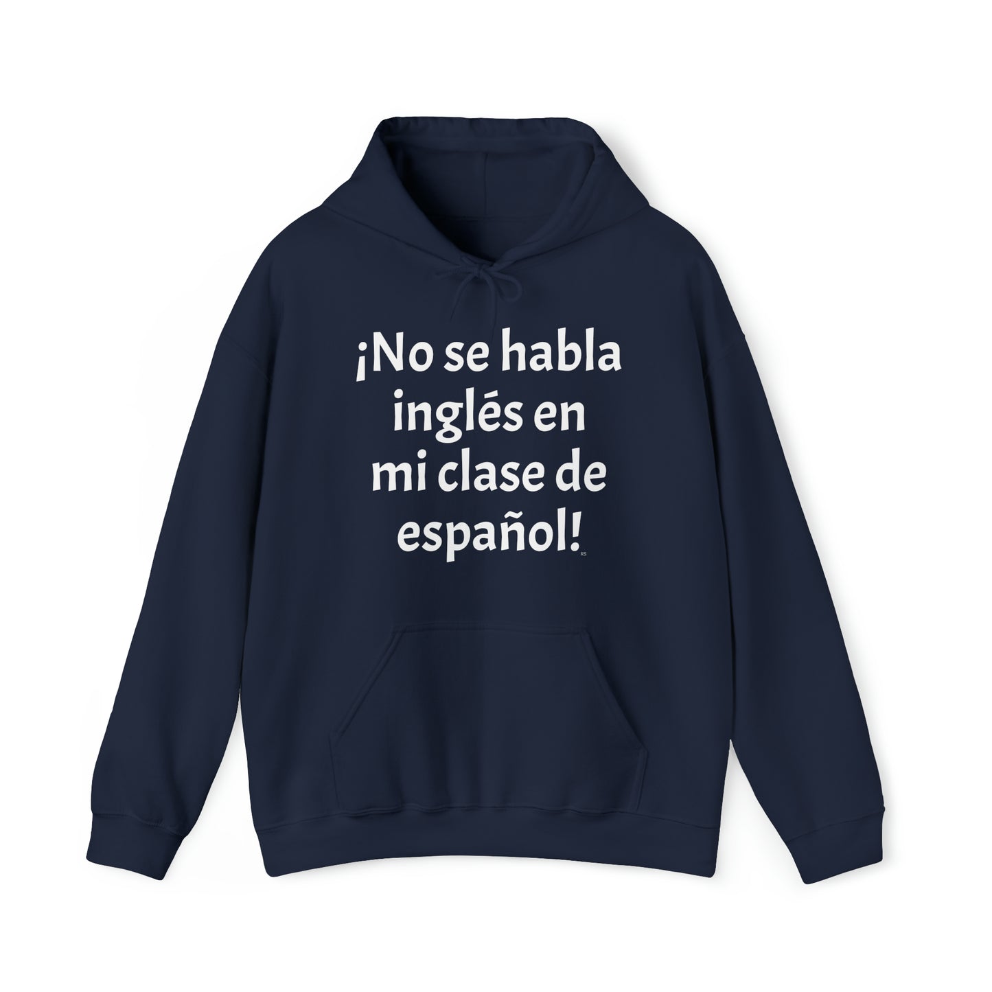 ¡No se habla inglés en mi clase de español! - Sudadera con capucha de mezcla pesada