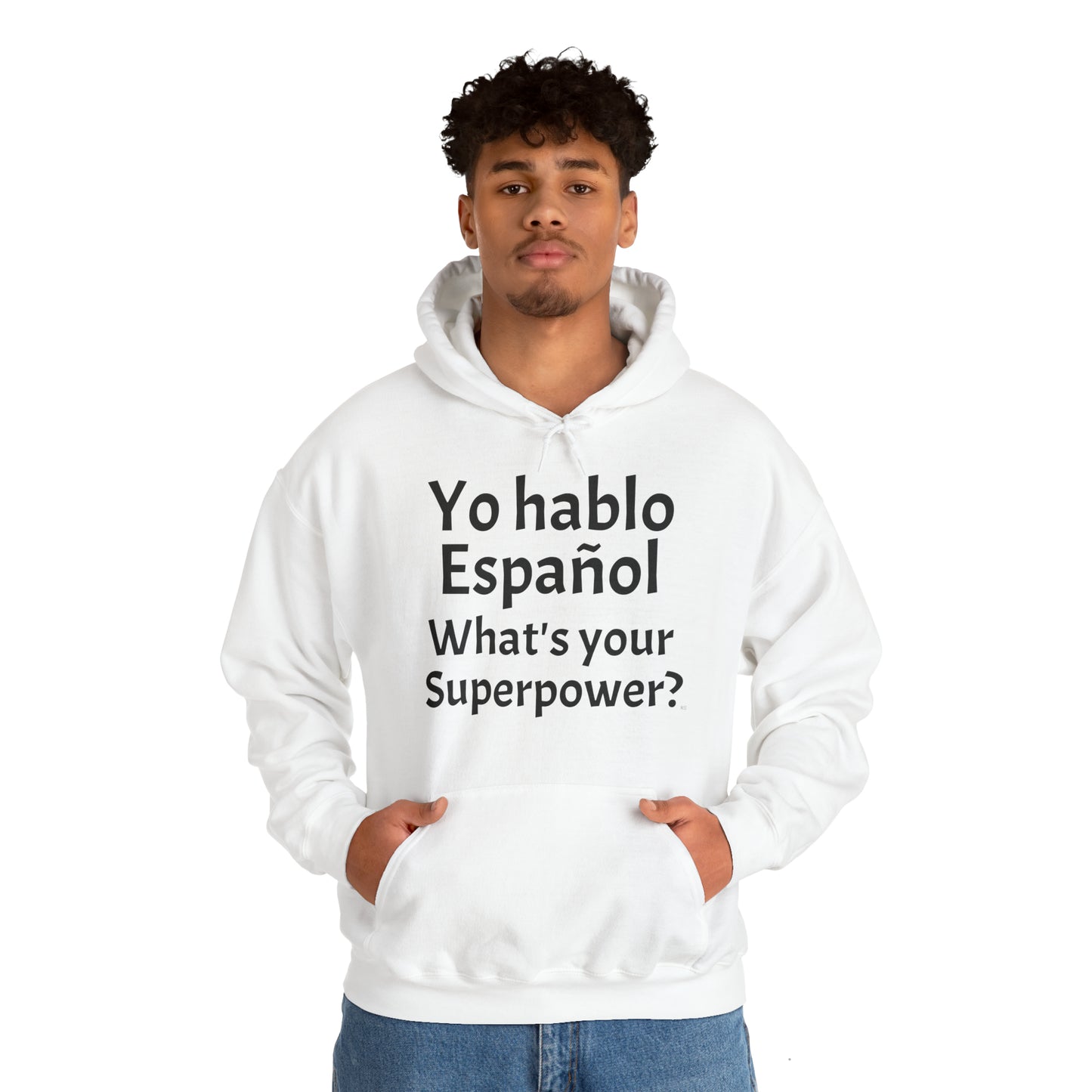 Yo hablo Español, ¿Cuál es tu superpoder? - Sudadera con capucha de mezcla pesada