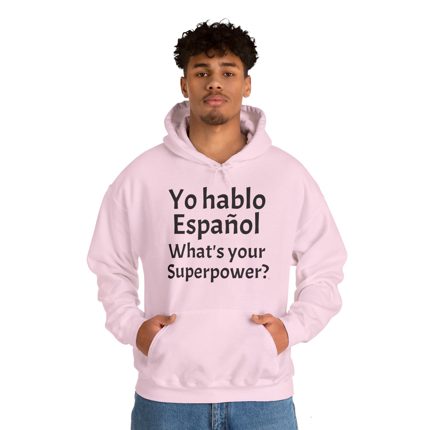 Yo hablo Español, ¿Cuál es tu superpoder? - Sudadera con capucha de mezcla pesada