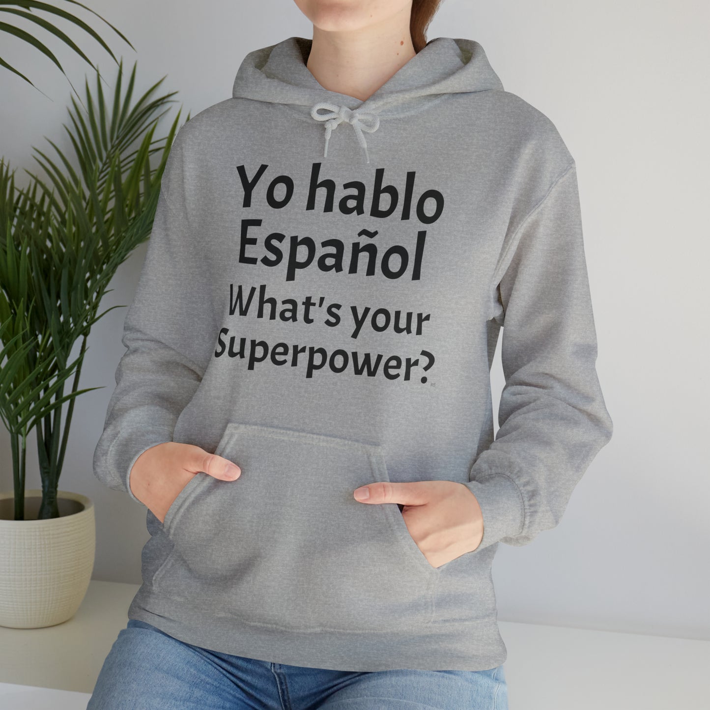 Yo hablo Español, What's your Superpower? - Heavy Blend Hoodie