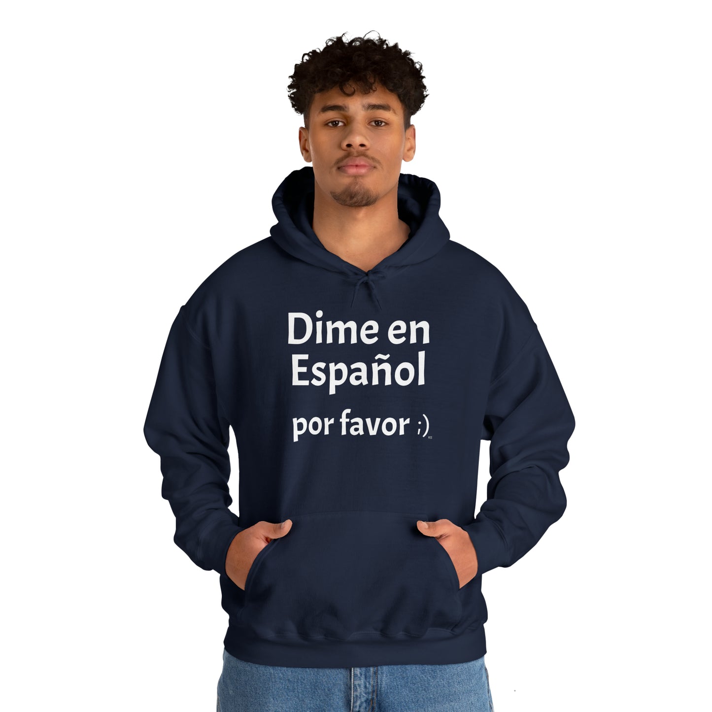 Dime en Español por favor ;) - Sudadera con capucha Heavy Blend