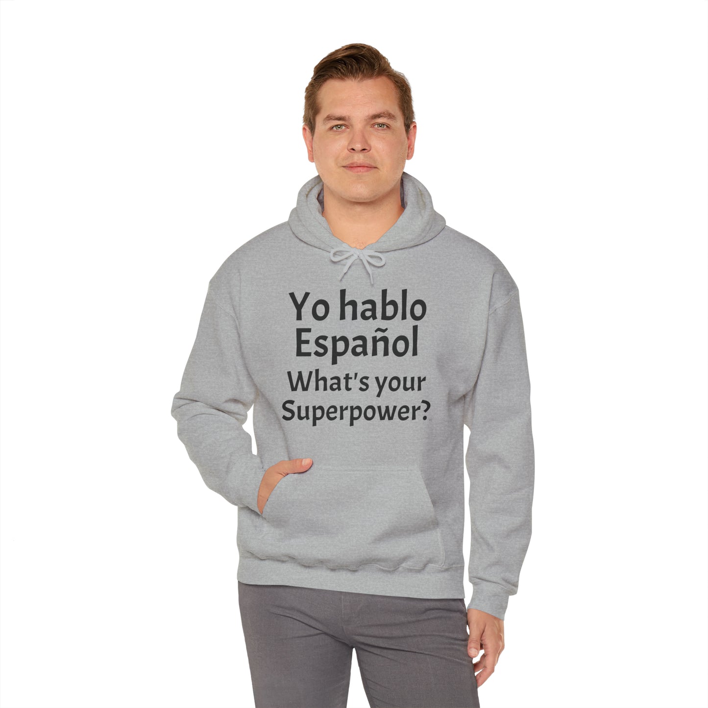 Yo hablo Español, What's your Superpower? - Heavy Blend Hoodie